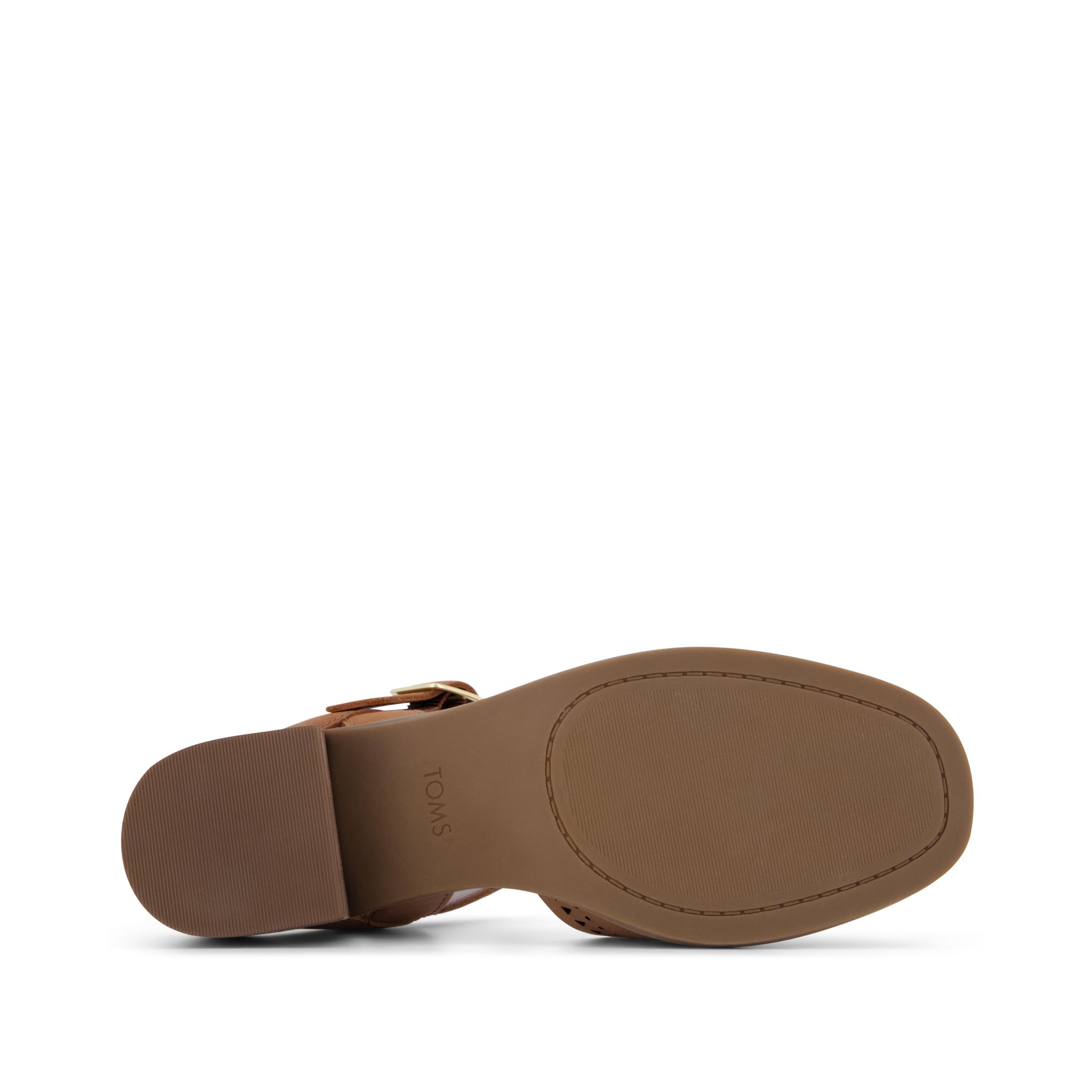 Womens Jaclyn Heel Brown Perforated Leather - Image 5