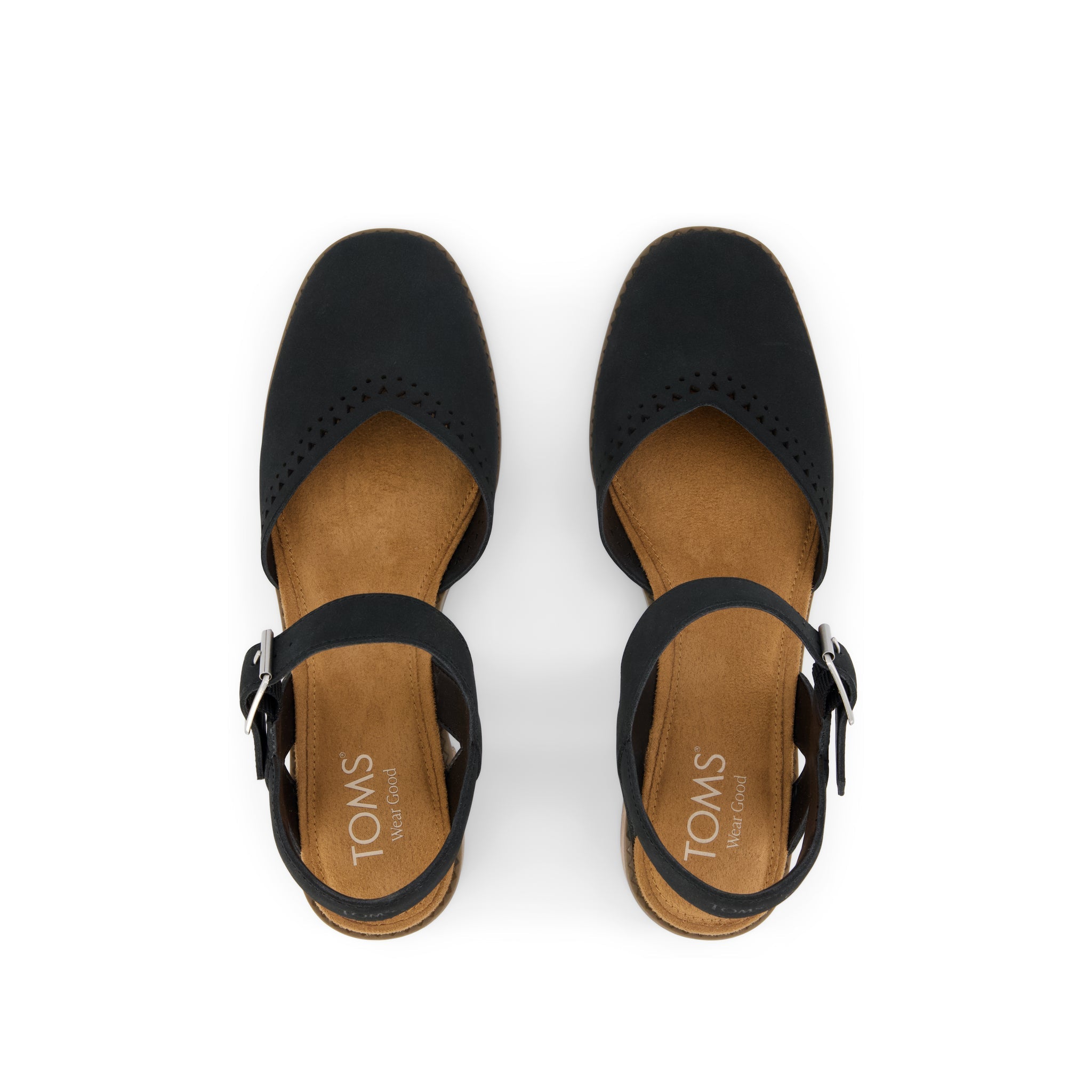 Womens Jaclyn Heel Black Perforated Leather - Image 6