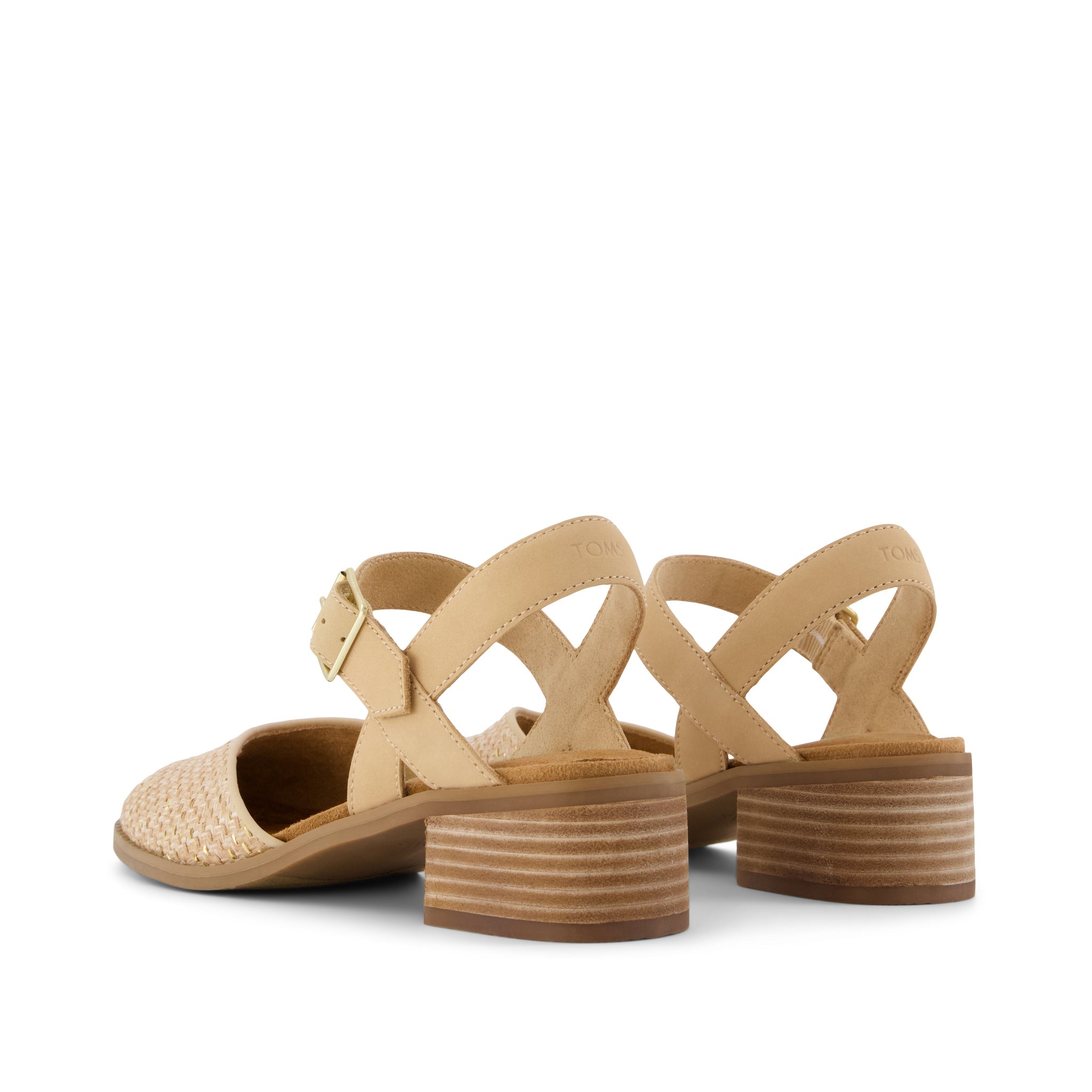 Womens Jaclyn Heel Natural Metallic Raffia - Image 4