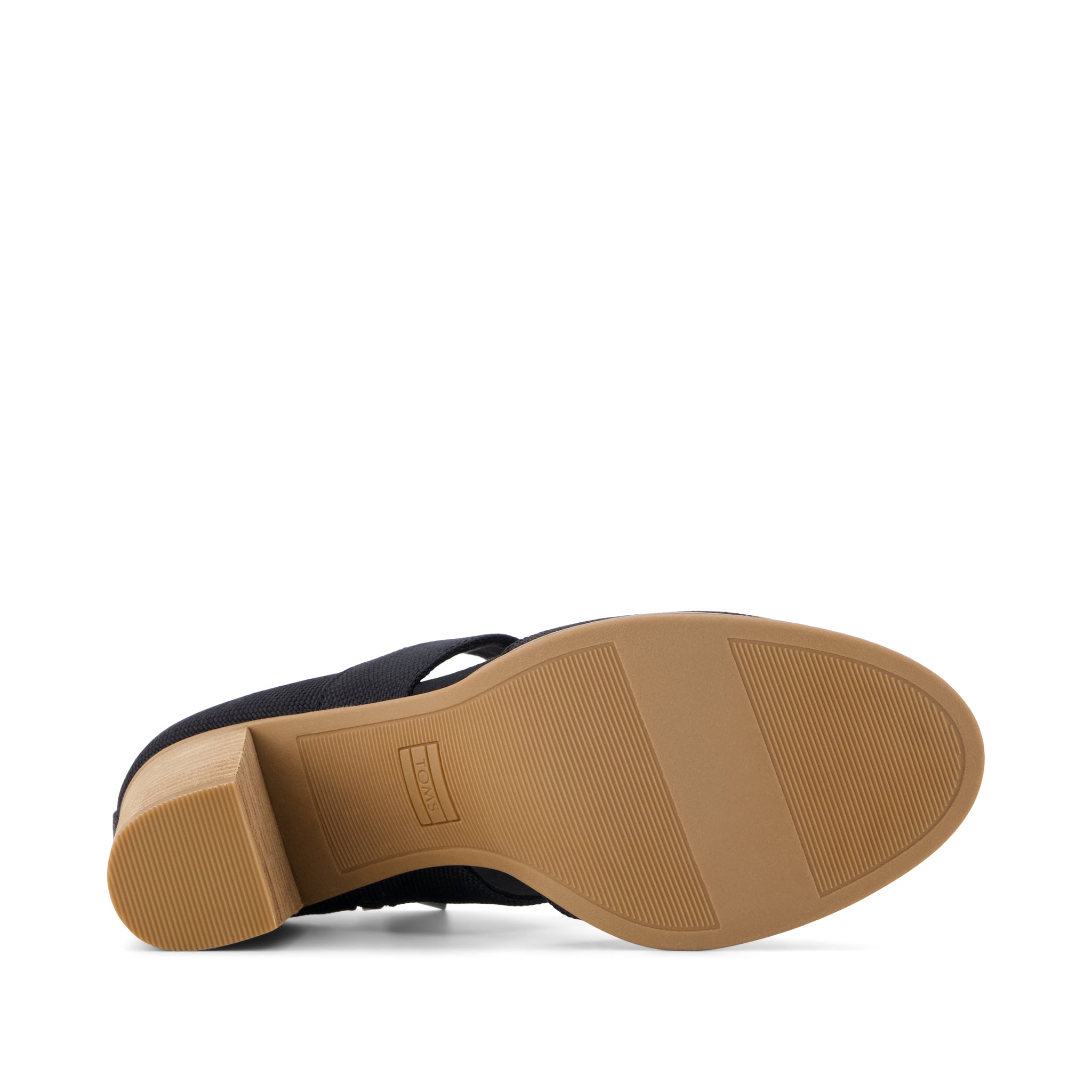 Womens Milan Nova Heel Black Canvas - Image 5