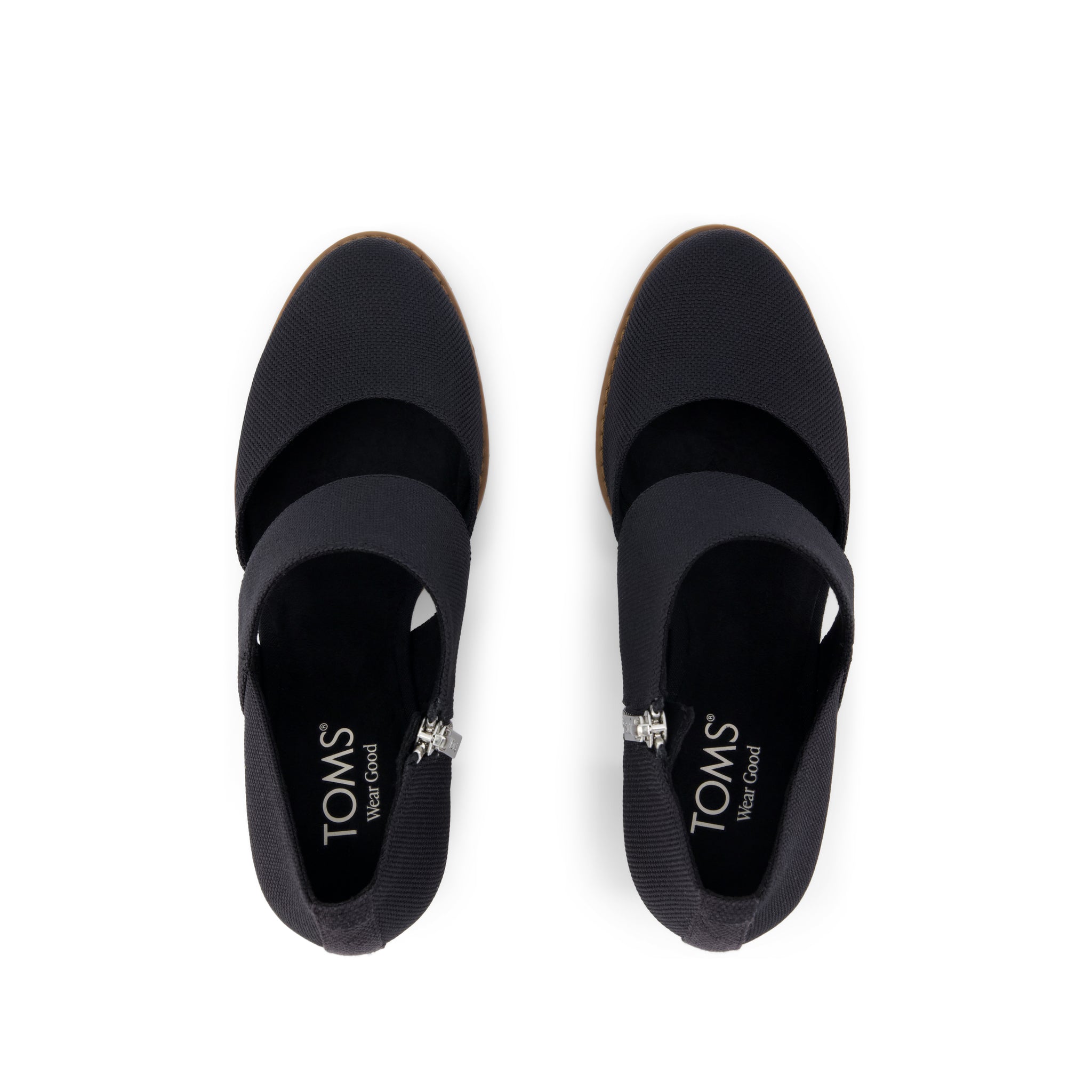 Womens Milan Nova Heel Black Canvas - Image 6