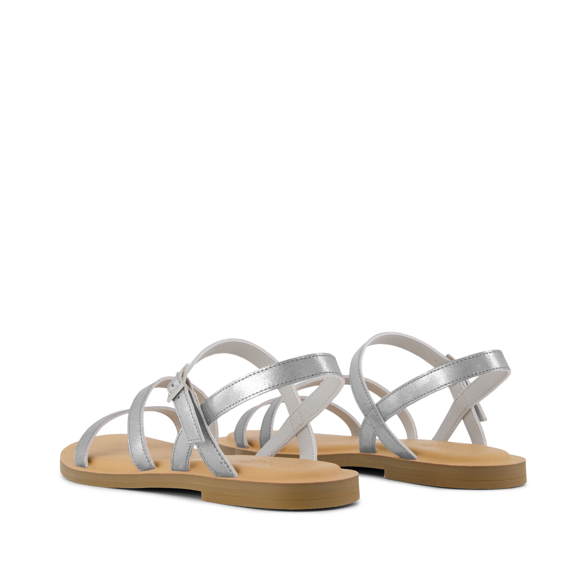 Womens Kira Strappy Sandal Silver Leather - Image 4