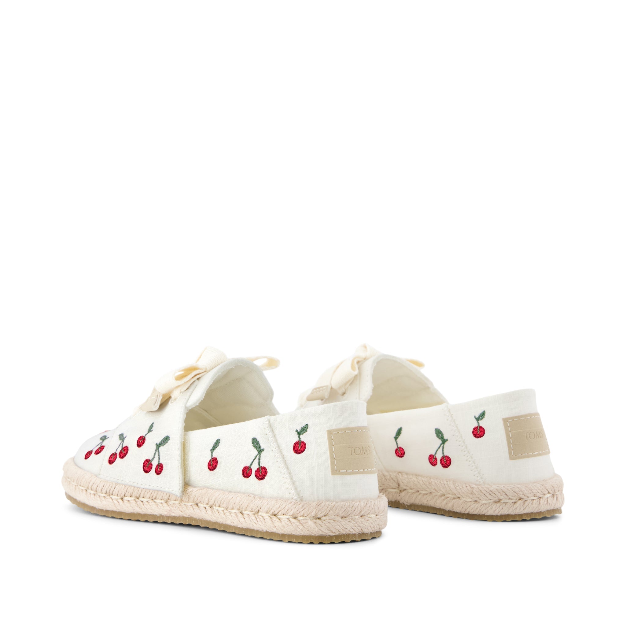 Carolina Lace-Up Kids Espadrille Embroidered Cherries - Image 5