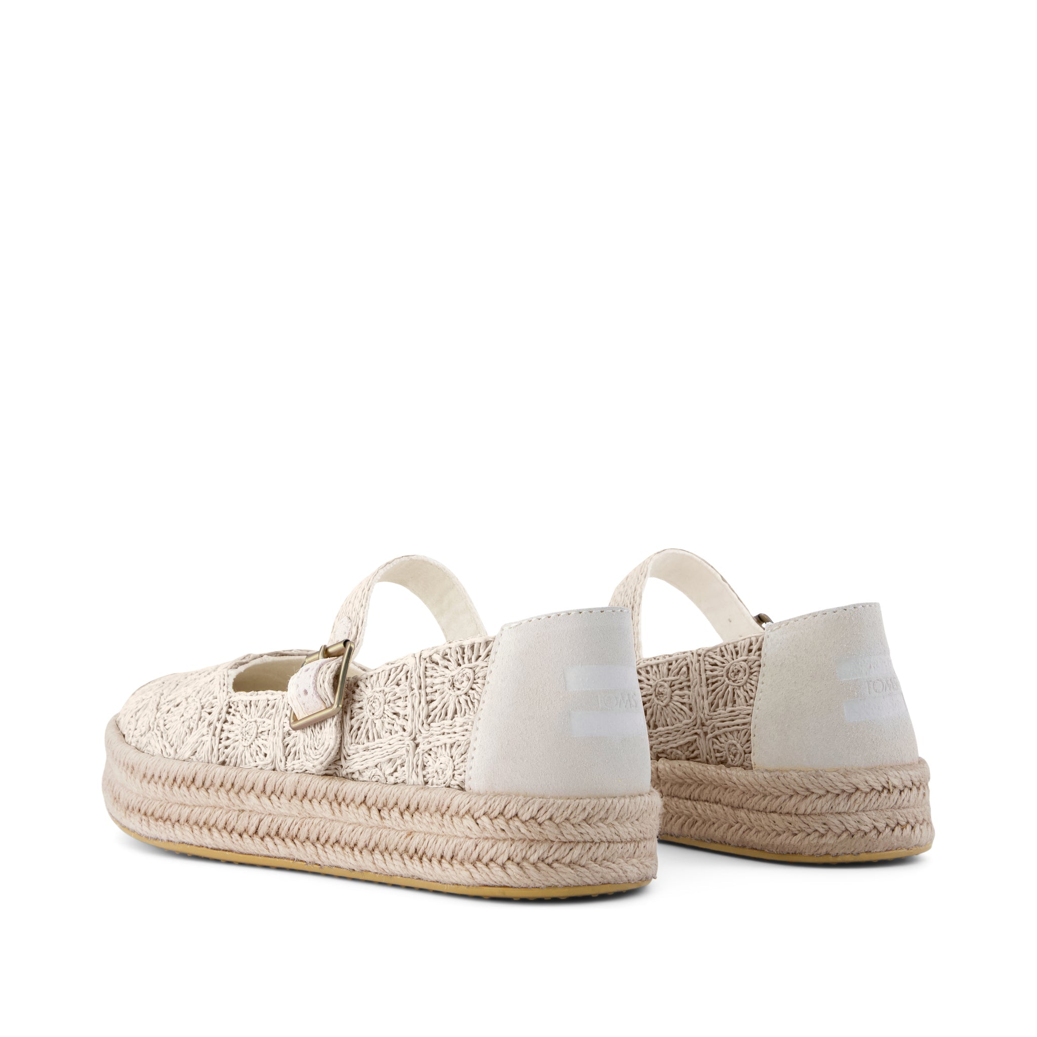 Womens Carolina Mary Jane Espadrille Undyed Floral Raffia - Image 4