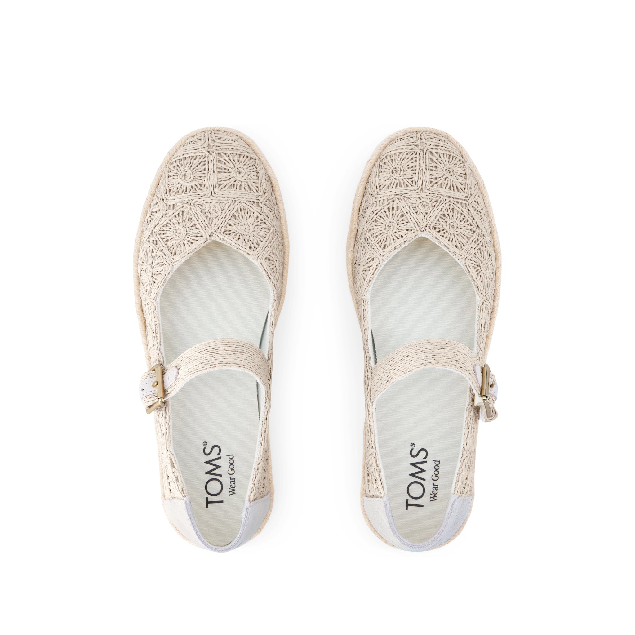 Womens Carolina Mary Jane Espadrille Undyed Floral Raffia - Image 6