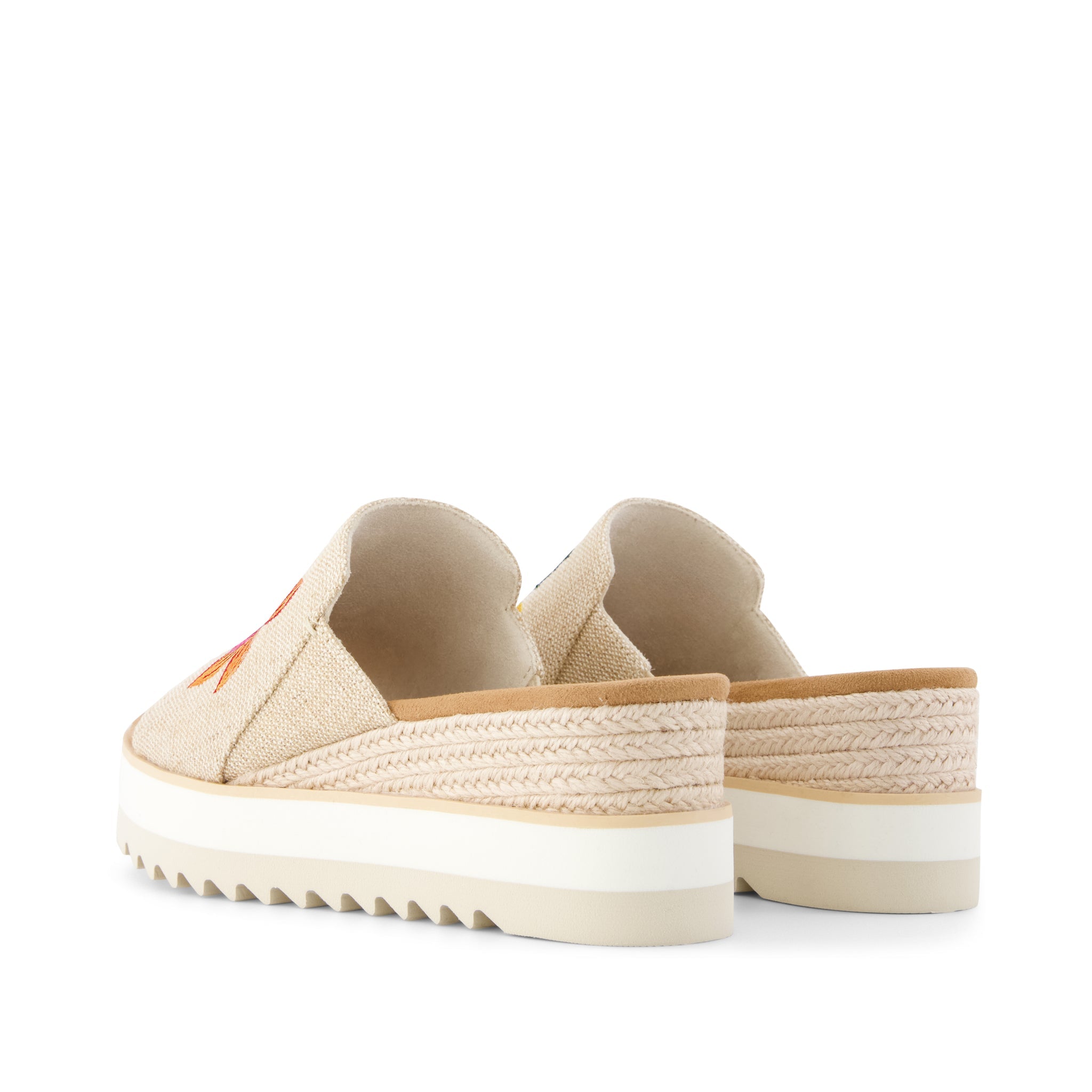 Womens Diana Mule Wedge Sandal Embroidered Tropical Floral - Image 4