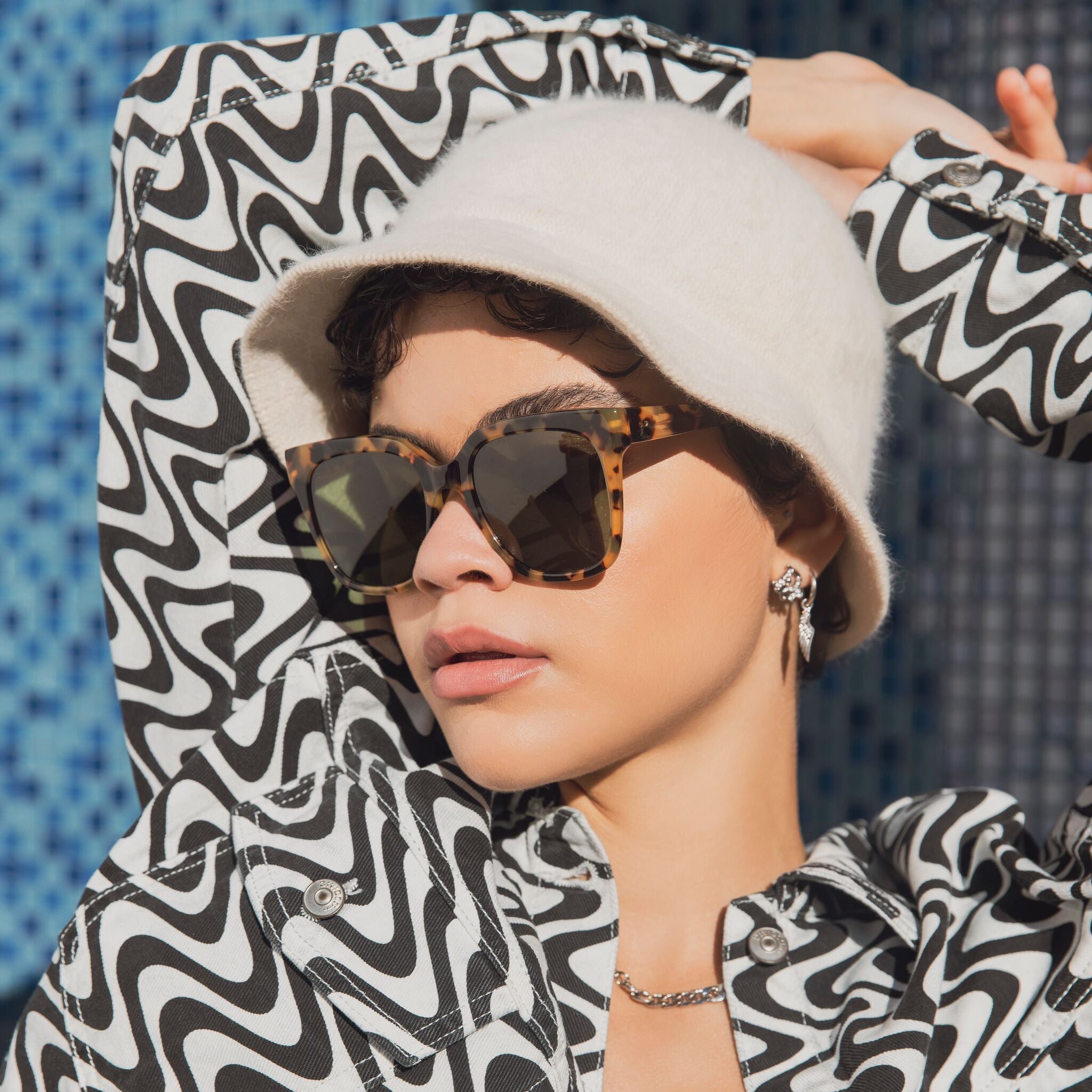Natasha Blonde Tortoise Handcrafted Sunglasses - Image 2