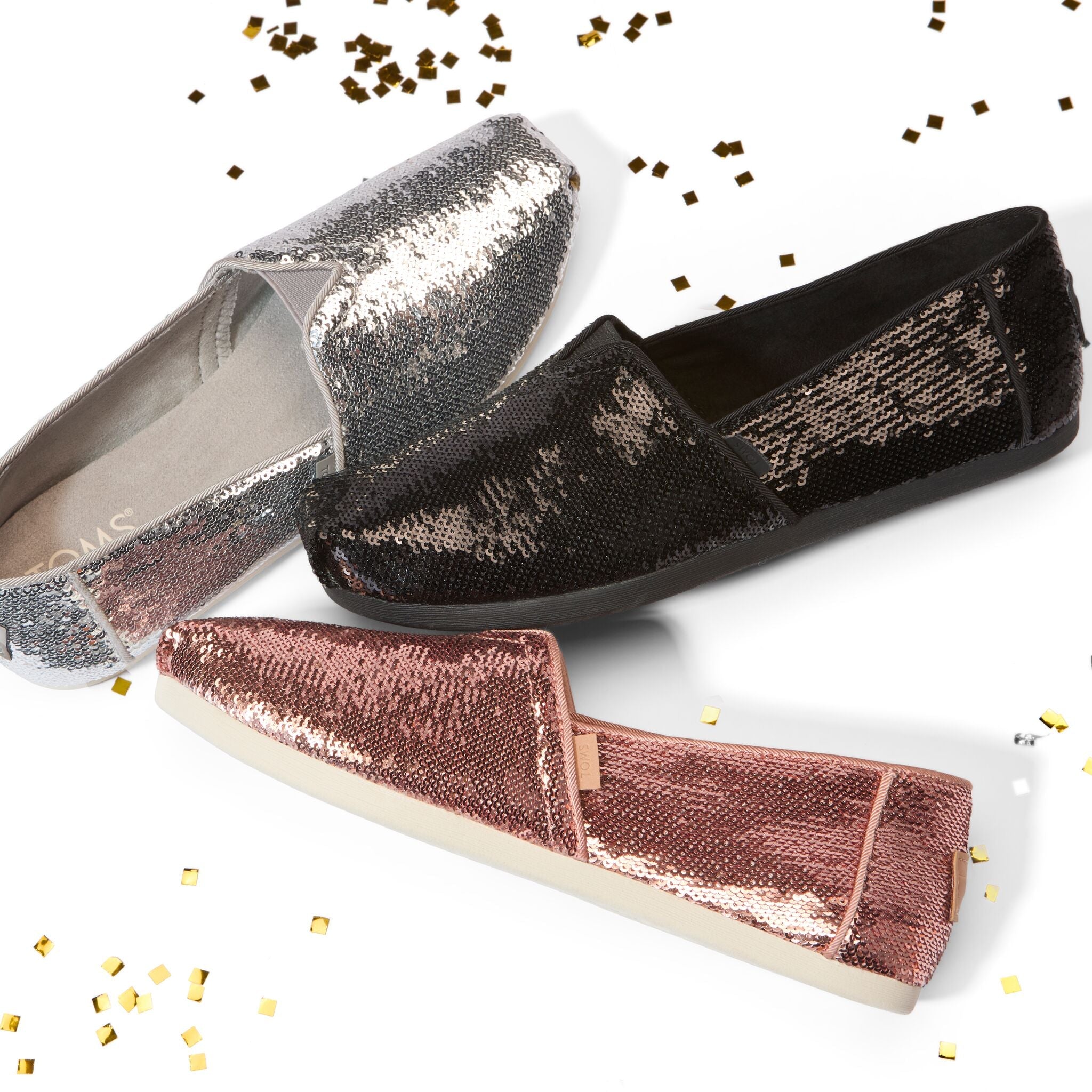 Womens Alpargata Classic Black Metallic Sequins - Image 2