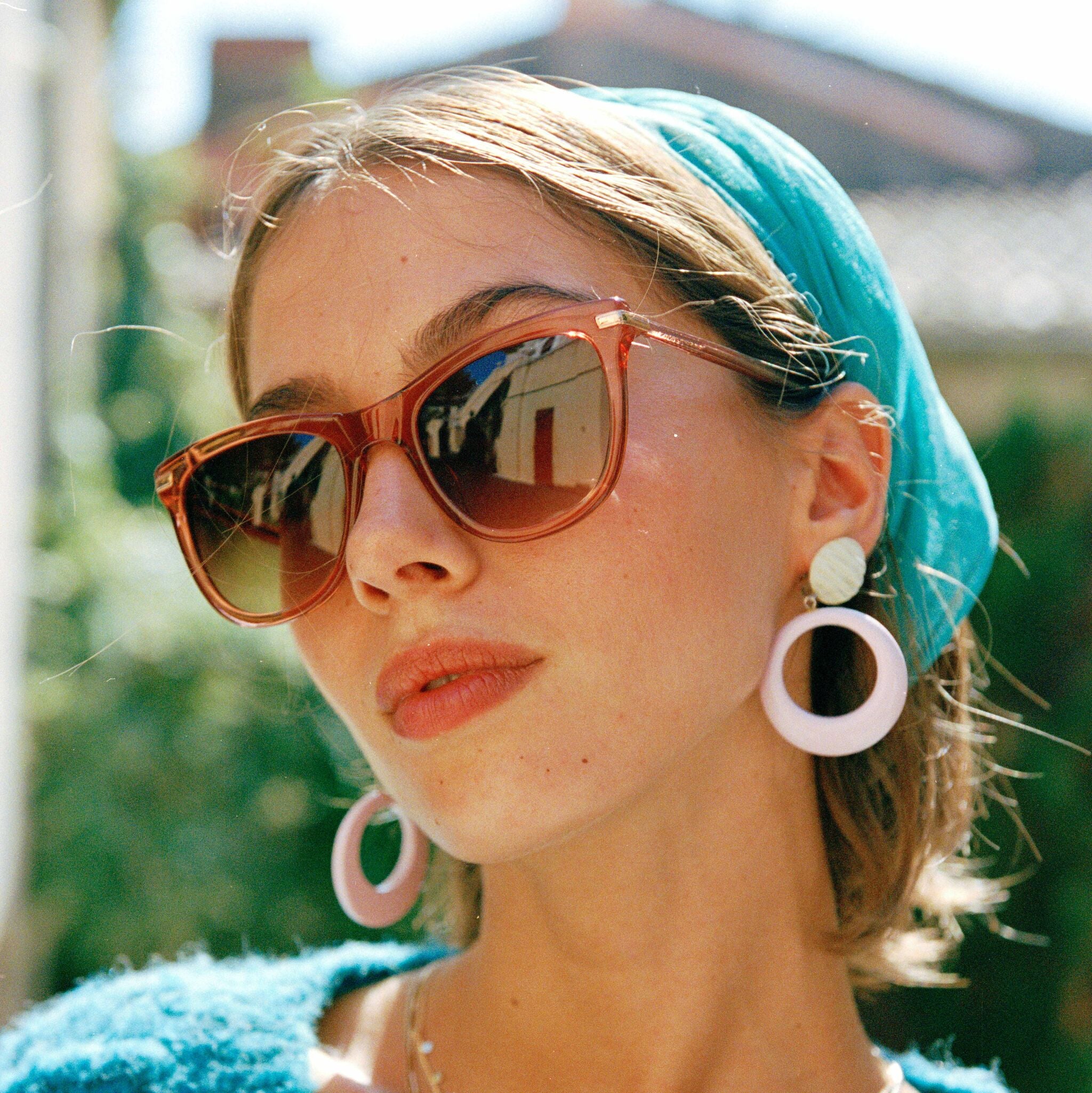 Victoria Terracotta Crystal Handcrafted Sunglasses - Image 2