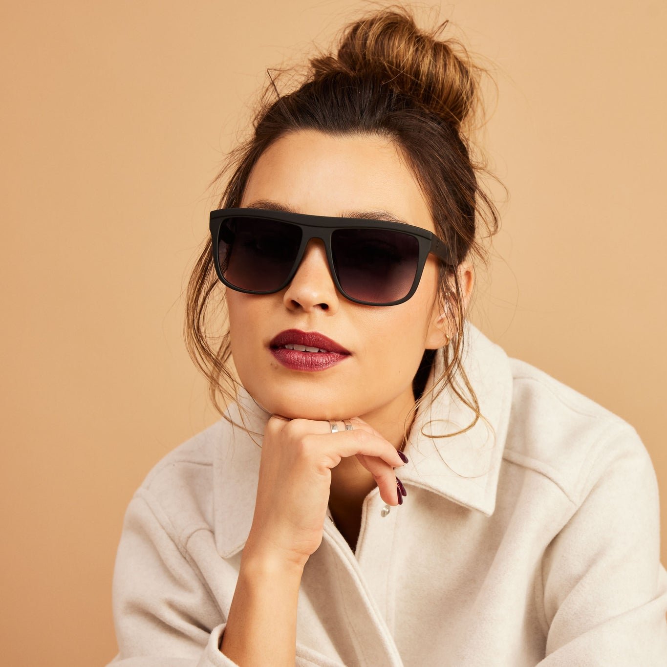 Jett Matte Black Traveler Sunglasses - Image 2