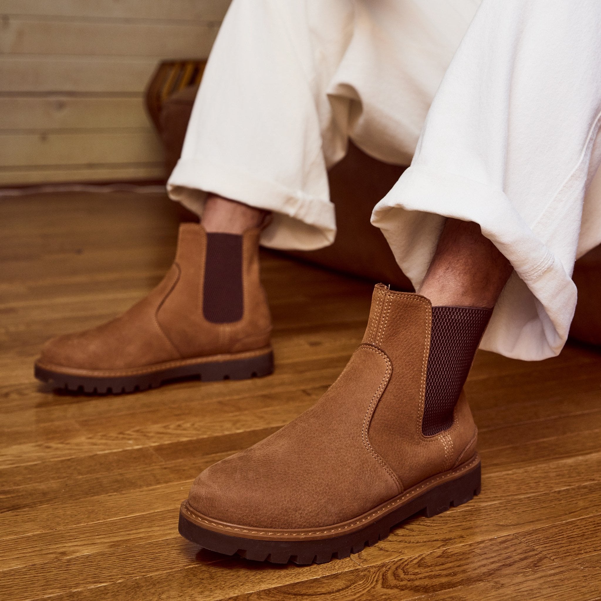 Griffin Brown Water Resistant Leather Boot - Image 2