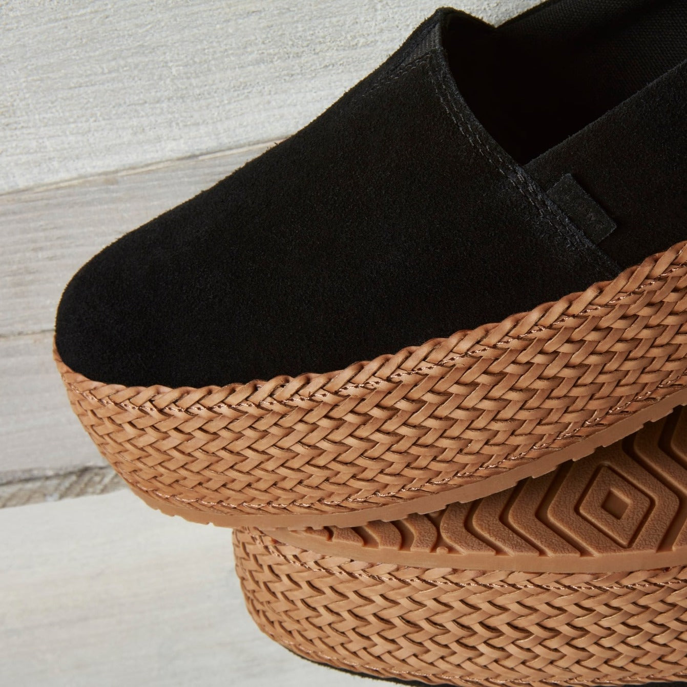Valencia Black Suede Espadrille Platform Espadrille - Image 2