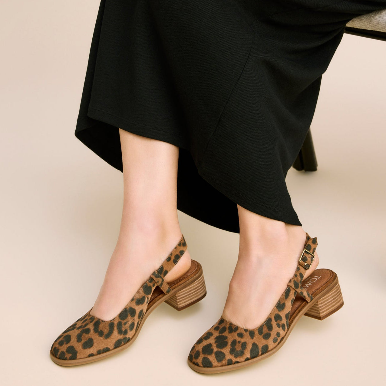 Womens Jaclyn Slingback Heel Brown Sugar Leopard Print Suede - Image 2