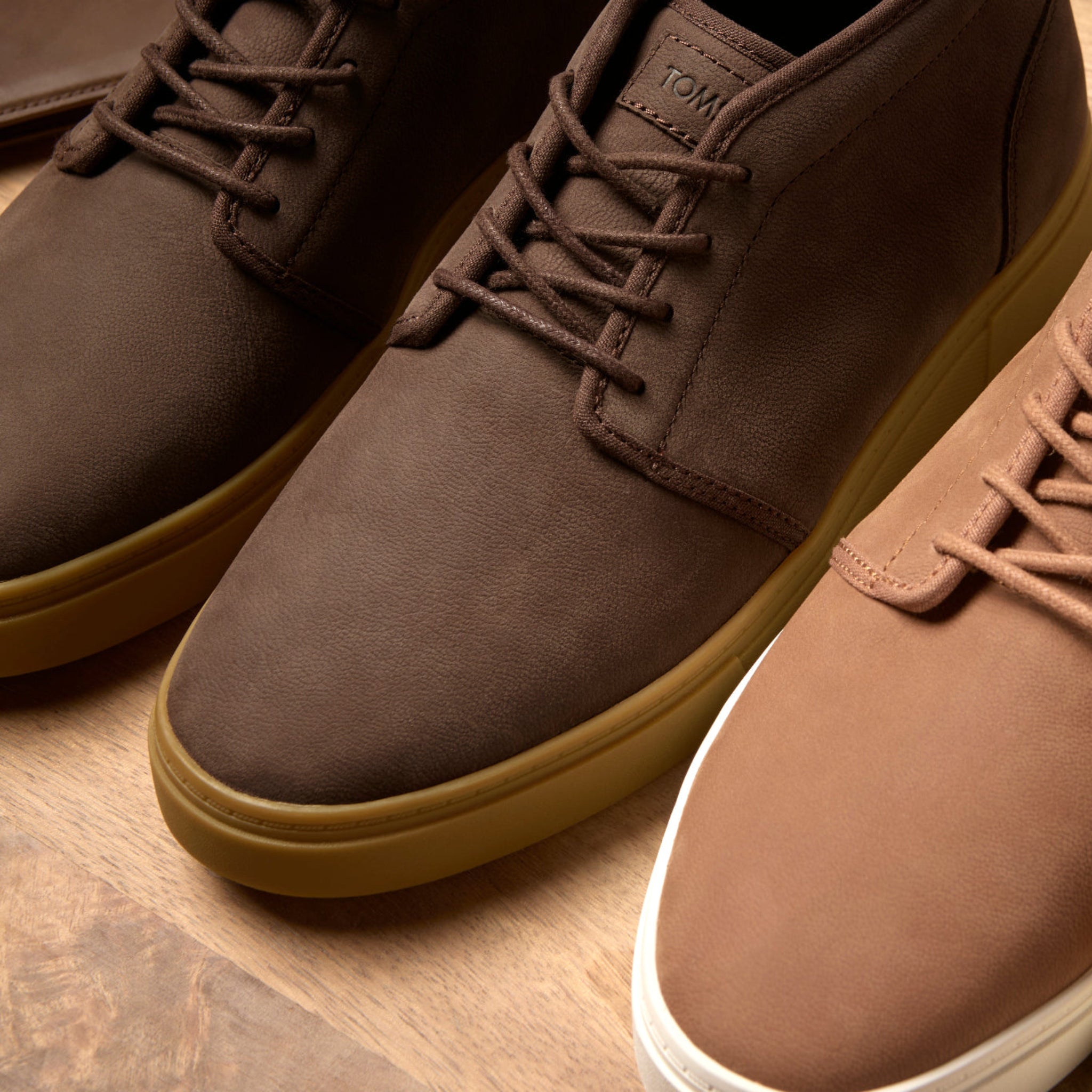 Mens Carlo Mid Terrain 2.0 Sneaker Water Resistant Oak Brown Leather - Image 3