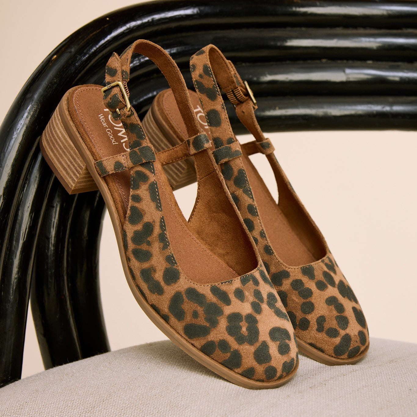 Womens Jaclyn Slingback Heel Brown Sugar Leopard Print Suede - Image 3