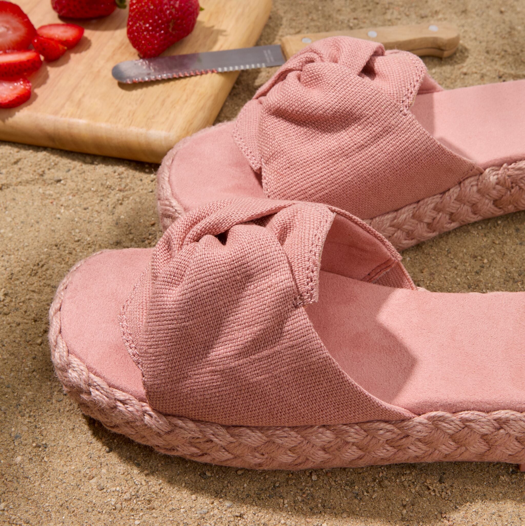 Womens Abby Slide Flatform Espadrille Sandal Bloom Heritage Canvas - Image 2