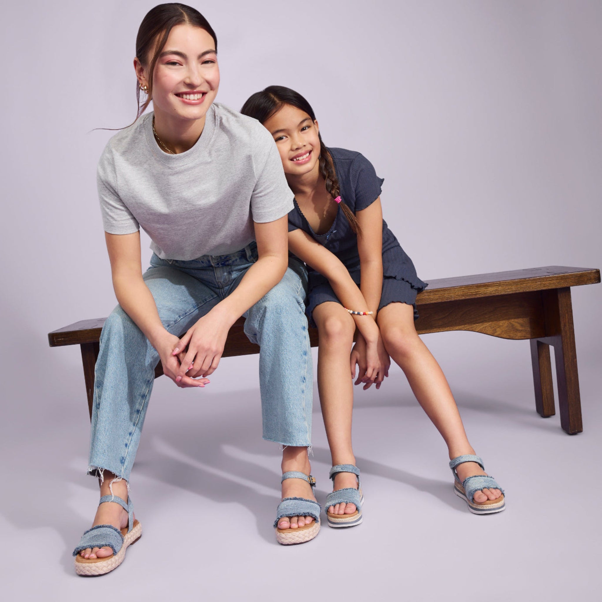 Diana Kids Sandal Dark Sky Textured Denim - Image 2