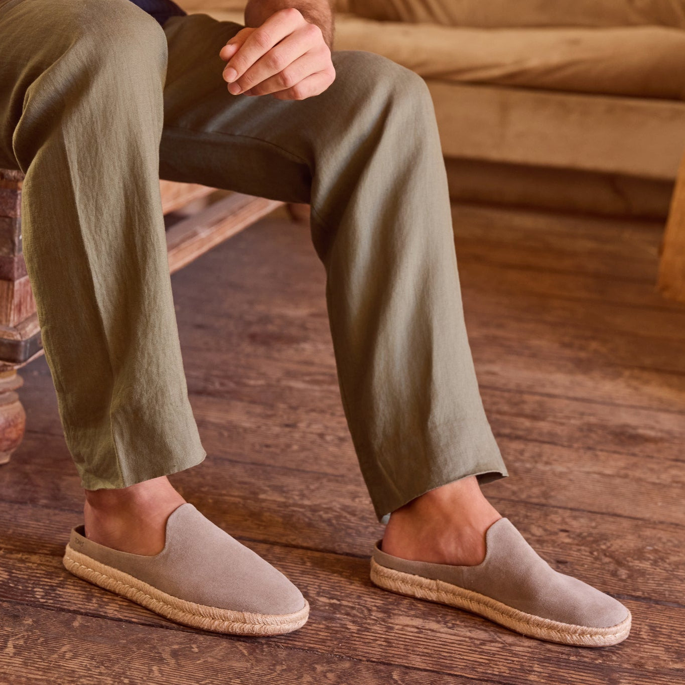 Santiago Mule Vetiver Grey Suede - Image 2