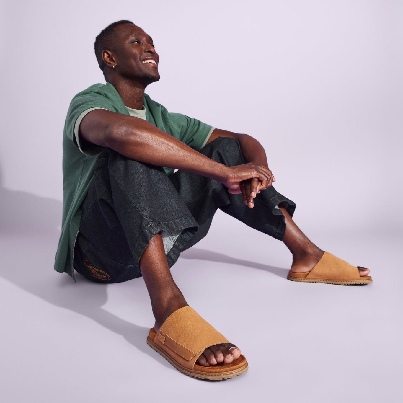 Danilo Slide Sandal Tan Suede - Image 3