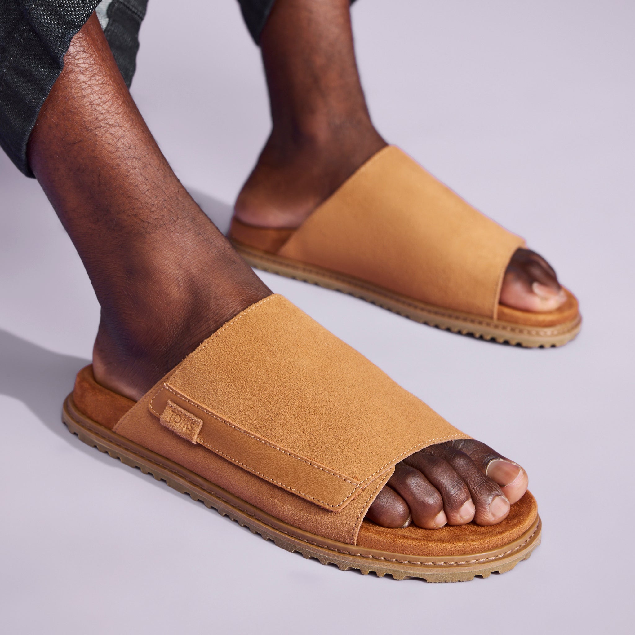 Danilo Slide Sandal Tan Suede - Image 2
