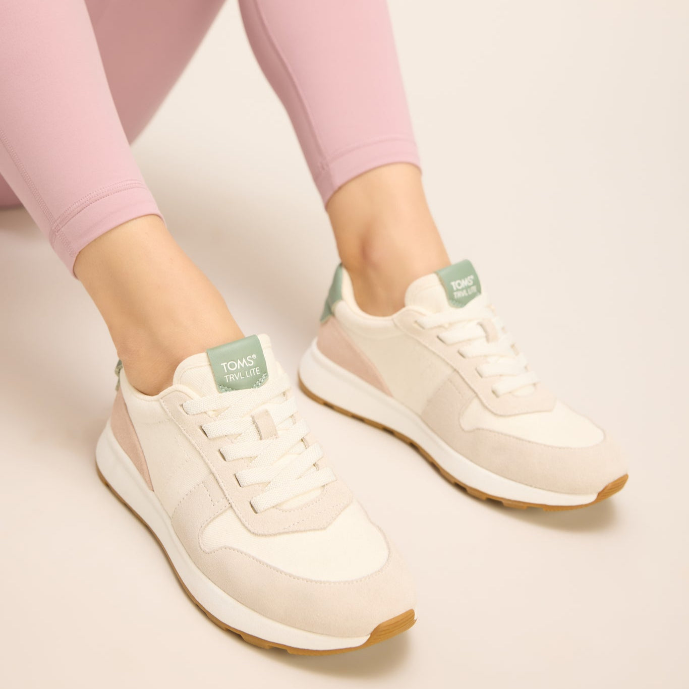 TRVL LITE Retro Runner Natural Vintage Twill Water Repellant Sneaker - Image 3