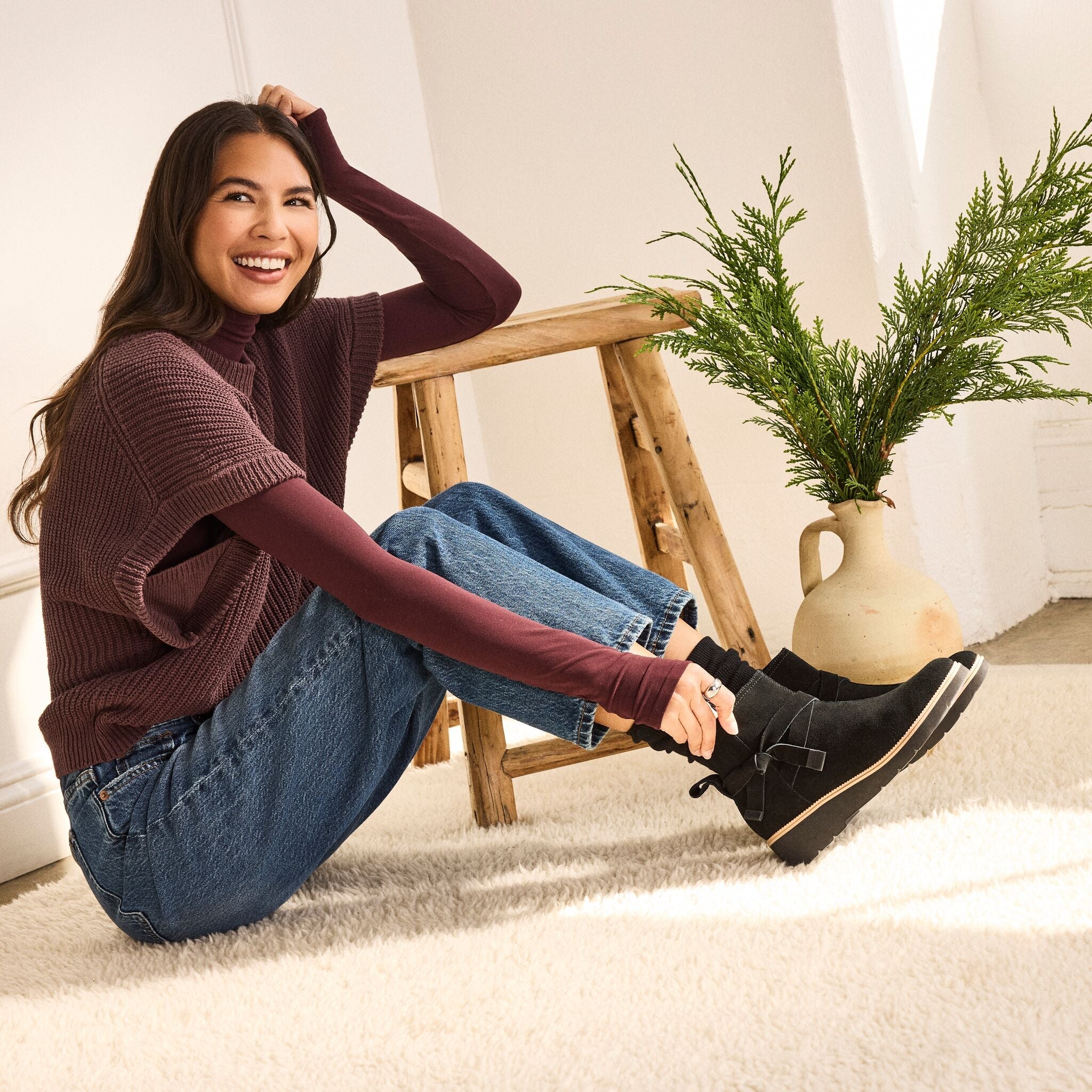 Womens Marlow Boot Water Repellent Black Suede - Image 2