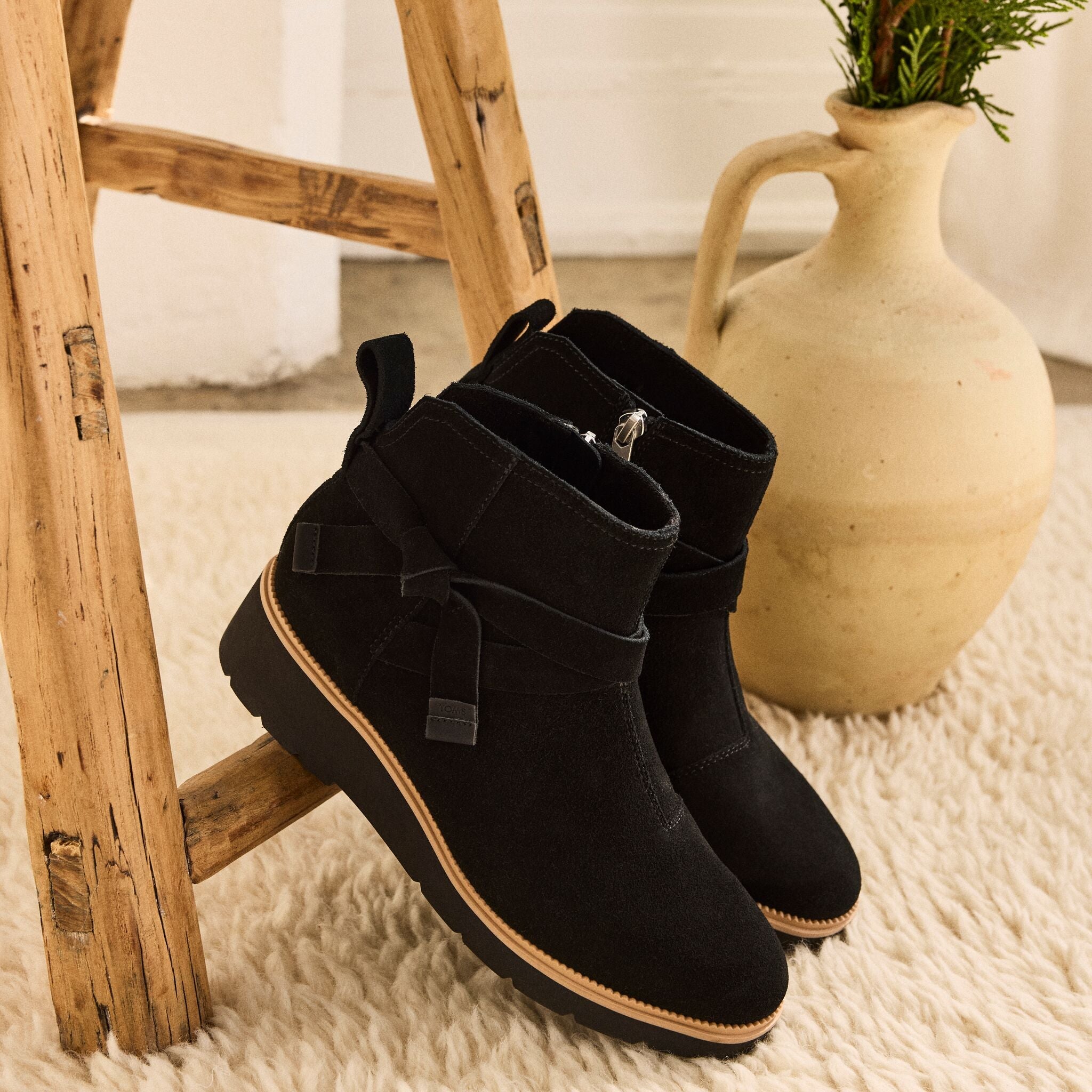 Womens Marlow Boot Water Repellent Black Suede - Image 3