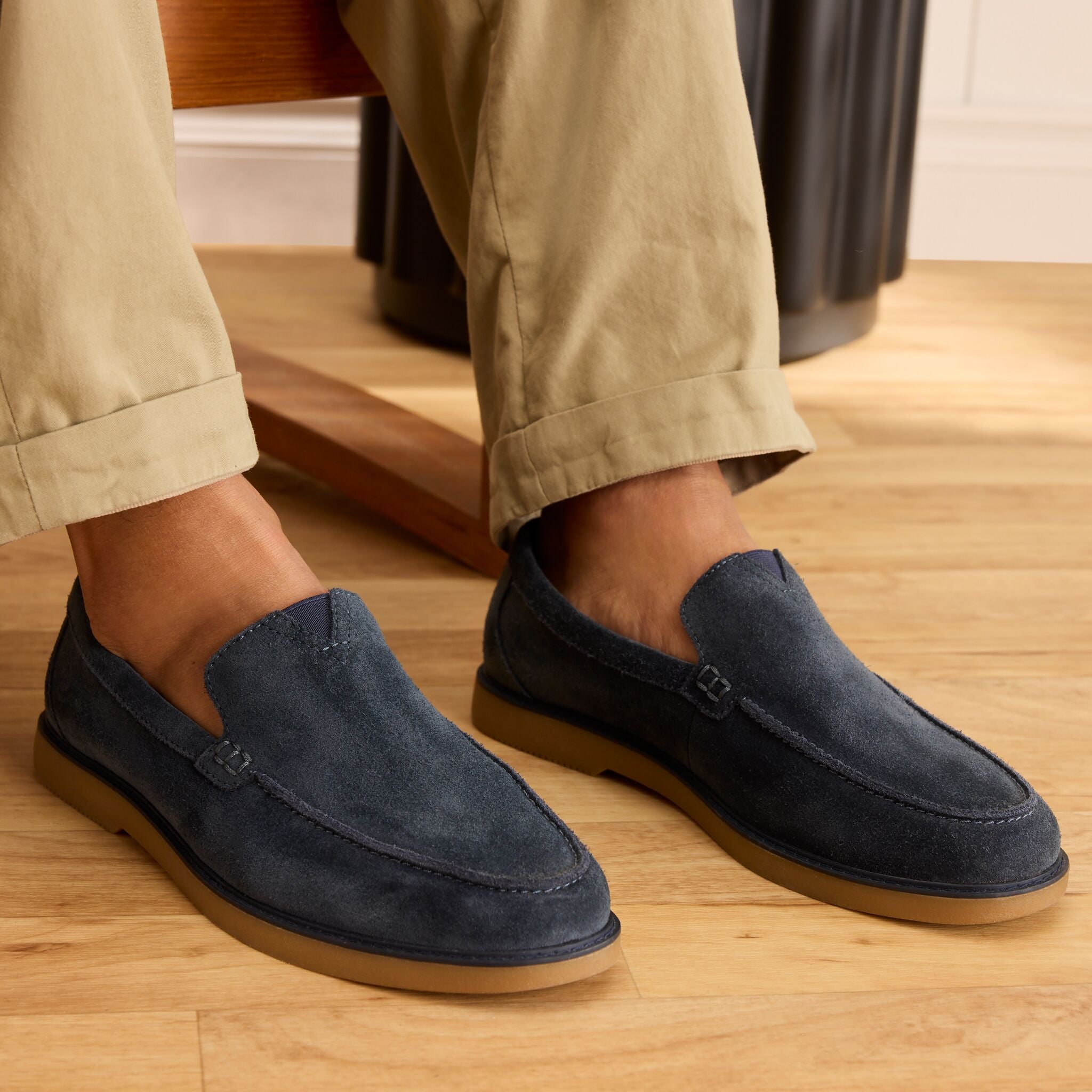 Mens Marcos Loafer Navy Suede - Image 2