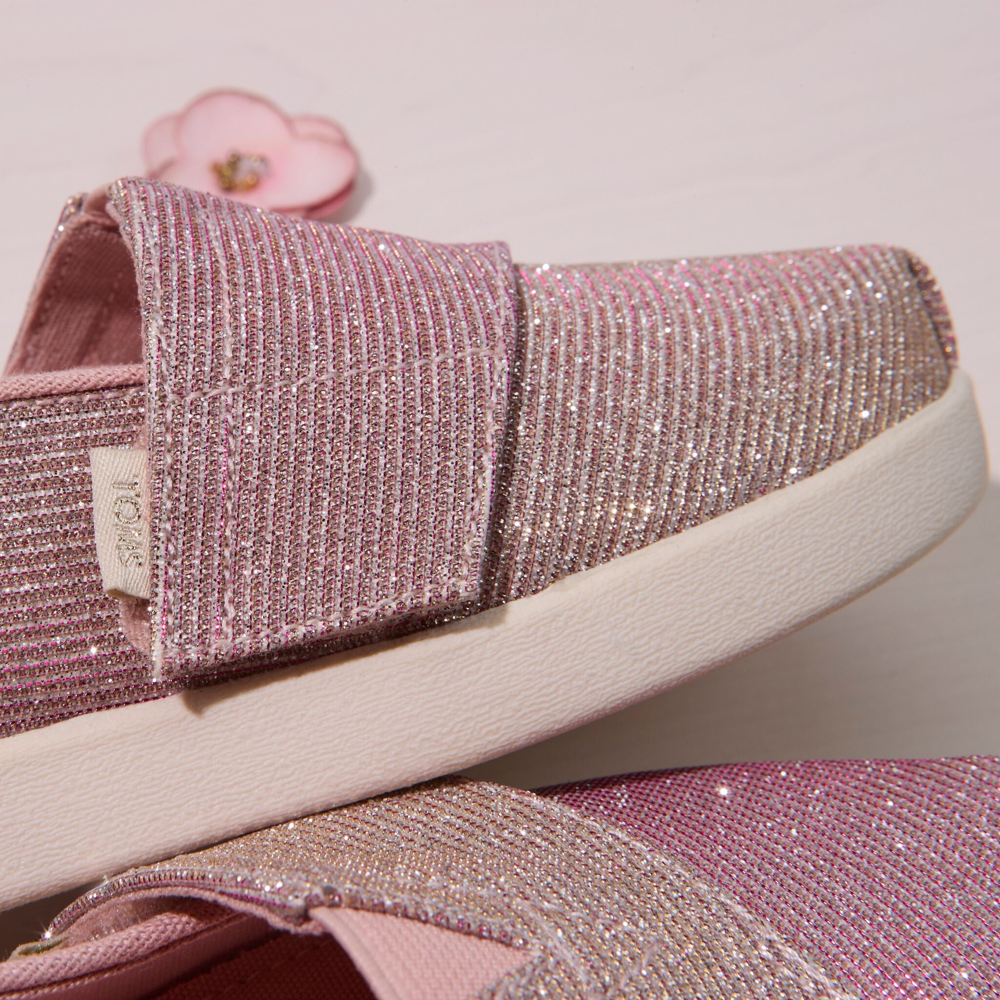 Alpargata Classic Kids Shoe Rose Glitter Corduroy - Image 2