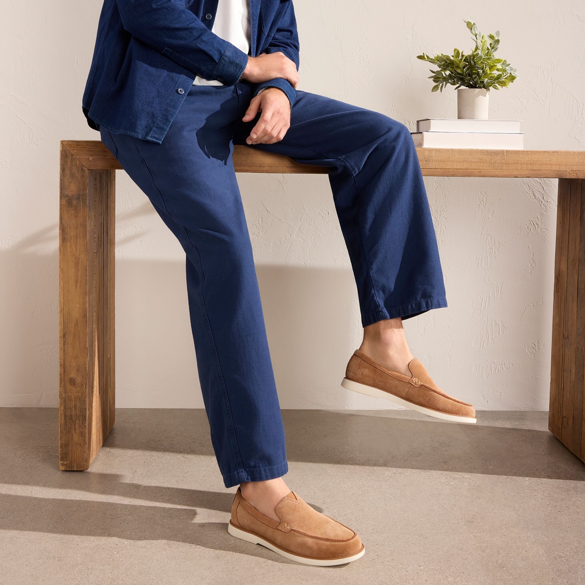 Mens Marcos Loafer Tan Suede - Image 2
